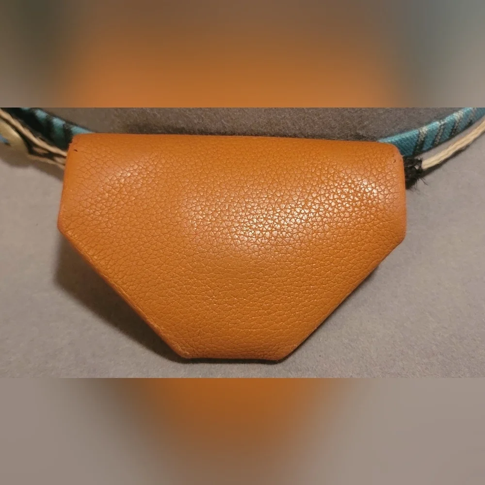 Authentic Hermes coin case le Van Cattle Leather Serie brown Sellier